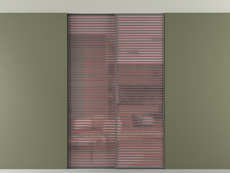 Перегородка Formato внутри проёма скрытое крепление в потолок 2 створки