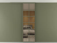 Перегородка Formato вдоль стены на потолок одностворчатая