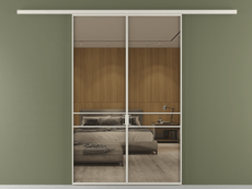 Перегородка Formato вдоль стены двустворчатая