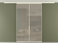 Перегородка Formato вдоль стены на потолок 2 створки