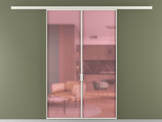 Перегородка Формато вдоль стены 2 створки