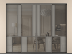 Перегородка Mosaic внутри проёма 4 створки