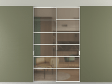 Перегородка Formato внутри проёма двустворчатая со скрытым креплением в потолок