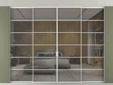 Перегородка Formato внутри проёма четырёхстворчатая со скрытым креплением в потолок