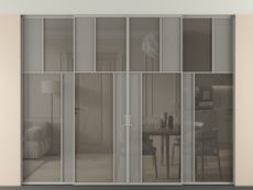 Перегородка Mosaic внутри проёма скрытое крепление в потолок 4 створки