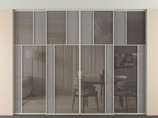 Перегородка Mosaic внутри проёма скрытое крепление в потолок 4 створки