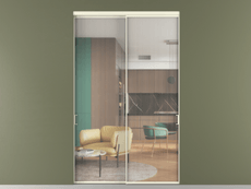 Перегородка Formato внутри проёма 2 створки