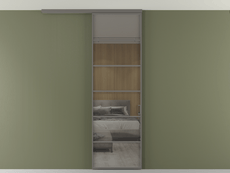 Перегородка Formato вдоль стены на потолок 1 створка