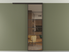 Перегородка Formato вдоль стены на потолок 1 створка