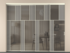 Перегородка Mosaic внутри проёма телескопик синхро 3