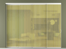 Перегородка Formato внутри проёма 4 створки с синхронным механизмом