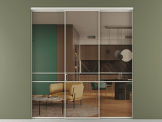 Перегородка Formato внутри проёма трёхстворчатая