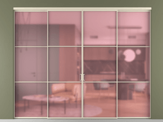 Перегородка Formato внутри проёма 4 створки