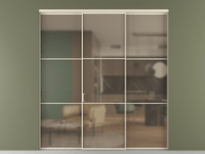 Перегородка Formato внутри проёма 3 створки