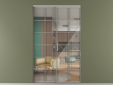 Перегородка Formato внутри проёма 2 створки