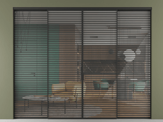 Перегородка Formato внутри проёма 4 створки