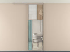 Перегородка Mosaic вдоль стены на потолок 1 створка