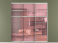 Перегородка Formato внутри проёма 3 створки с синхронным механизмом