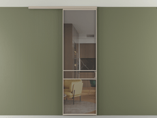 Перегородка Formato вдоль стены на потолок 1 створка