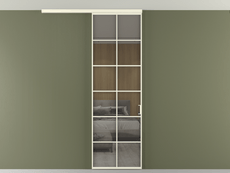 Перегородка Formato вдоль стены на потолок 1 створка