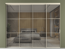 Перегородка Formato внутри проёма 4 створки с синхронным механизмом