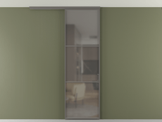 Перегородка Formato вдоль стены на потолок одностворчатая