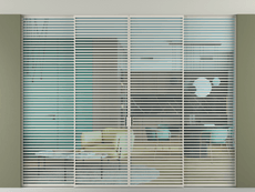 Перегородка Formato внутри проёма скрытое крепление в потолок 4 створки