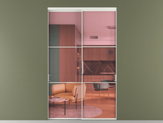 Перегородка Formato внутри проёма 2 створки