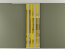 Перегородка Формато вдоль стены на потолок 1 створка