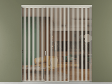 Перегородка Formato внутри проёма 3 створки