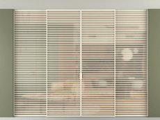 Перегородка Formato внутри проёма скрытое крепление в потолок 4 створки