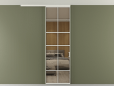 Перегородка Formato вдоль стены на потолок 1 створка