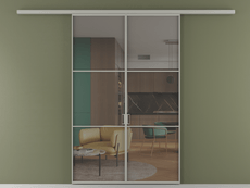 Перегородка Formato вдоль стены 2 створки