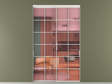 Перегородка Formato внутри проёма 2 створки