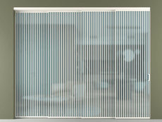 Перегородка Formato внутри проёма 4 створки с синхронным механизмом