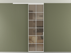 Перегородка Formato вдоль стены на потолок одностворчатая