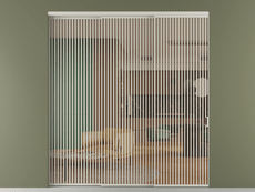 Перегородка Formato внутри проёма 3 створки с синхронным механизмом