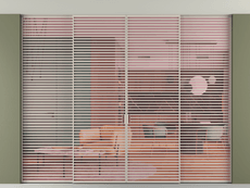 Перегородка Formato внутри проёма скрытое крепление в потолок 4 створки