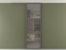 Перегородка Formato вдоль стены на потолок 1 створка