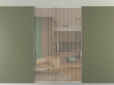 Перегородка Formato внутри проёма скрытое крепление в потолок 2 створки