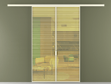 Перегородка Formato вдоль стены 2 створки