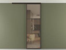 Перегородка Formato вдоль стены на потолок 1 створка