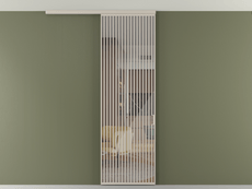 Перегородка Formato вдоль стены на потолок 1 створка