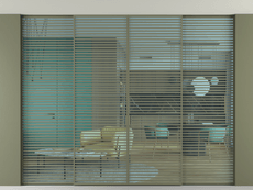 Перегородка Formato внутри проёма скрытое крепление в потолок 4 створки