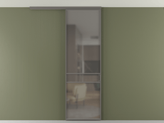 Перегородка Formato вдоль стены на потолок одностворчатая