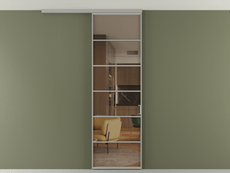 Перегородка Formato вдоль стены на потолок 1 створка