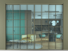 Перегородка Формато внутри проёма 4 створки