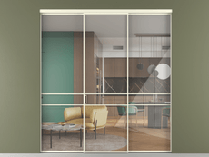 Перегородка Formato внутри проёма 3 створки