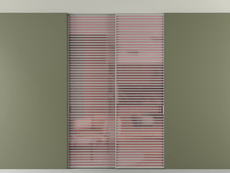 Перегородка Formato внутри проёма скрытое крепление в потолок 2 створки