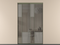 Перегородка Mosaic внутри проёма 2 створки